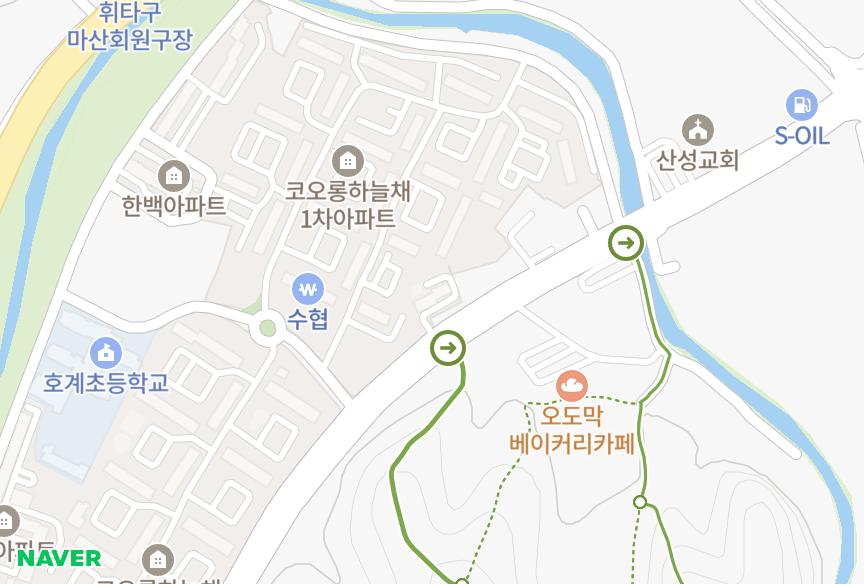 경상남도 창원시 마산회원구 내서읍 호계리 신우타워 위치·실거래 시세 지도