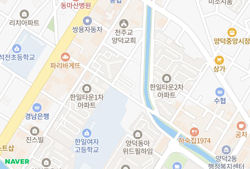 경상남도 창원시 마산회원구 양덕동 한효무궁화 위치·실거래 시세 지도