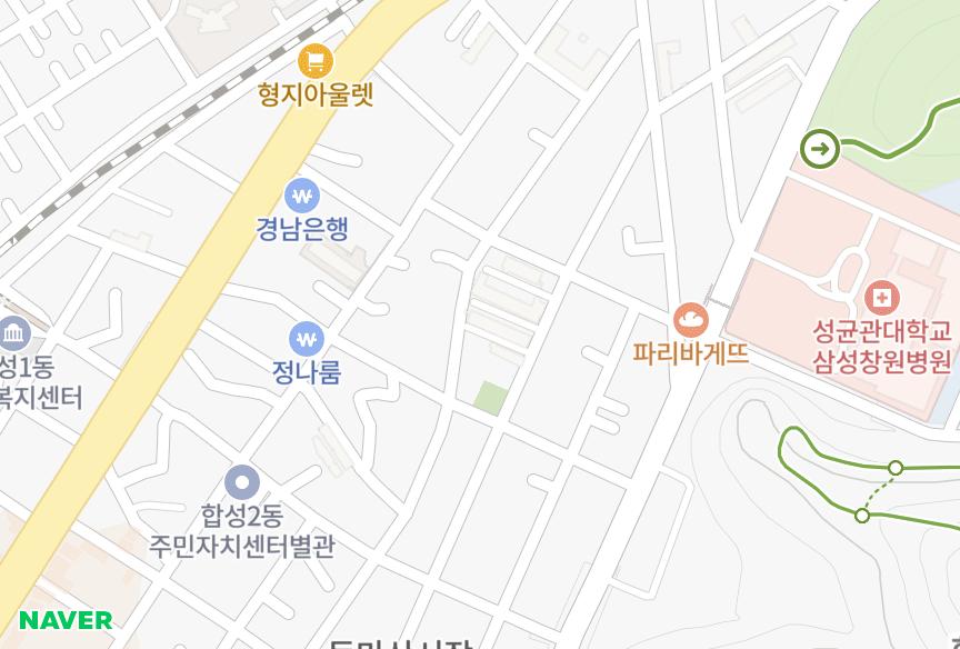 경상남도 창원시 마산회원구 합성동 소라1차 위치·실거래 시세 지도