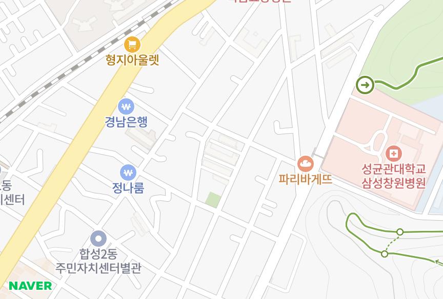 경상남도 창원시 마산회원구 합성동 백조 위치·실거래 시세 지도