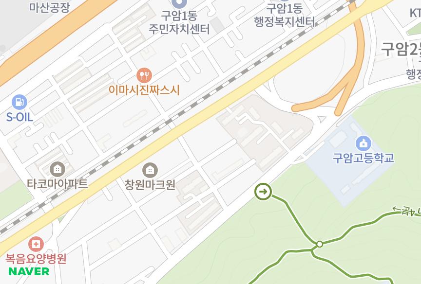 경상남도 창원시 마산회원구 구암동 유신맨션 위치·실거래 시세 지도