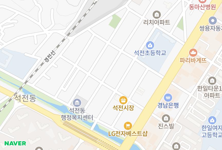 경상남도 창원시 마산회원구 석전동 마포맨션 위치·실거래 시세 지도