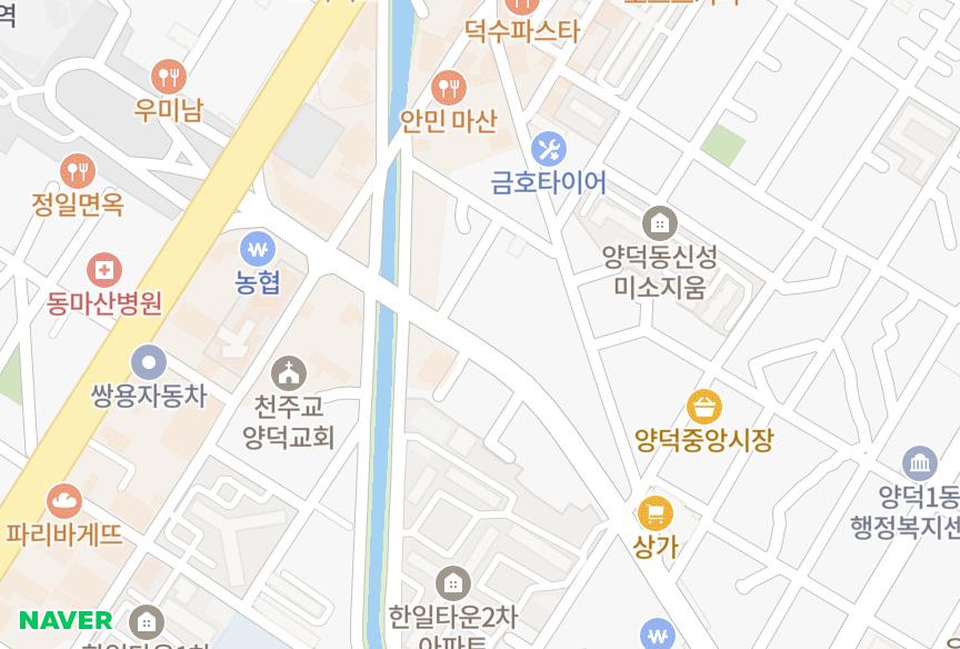 경상남도 창원시 마산회원구 양덕동 삼성프리텔 위치·실거래 시세 지도