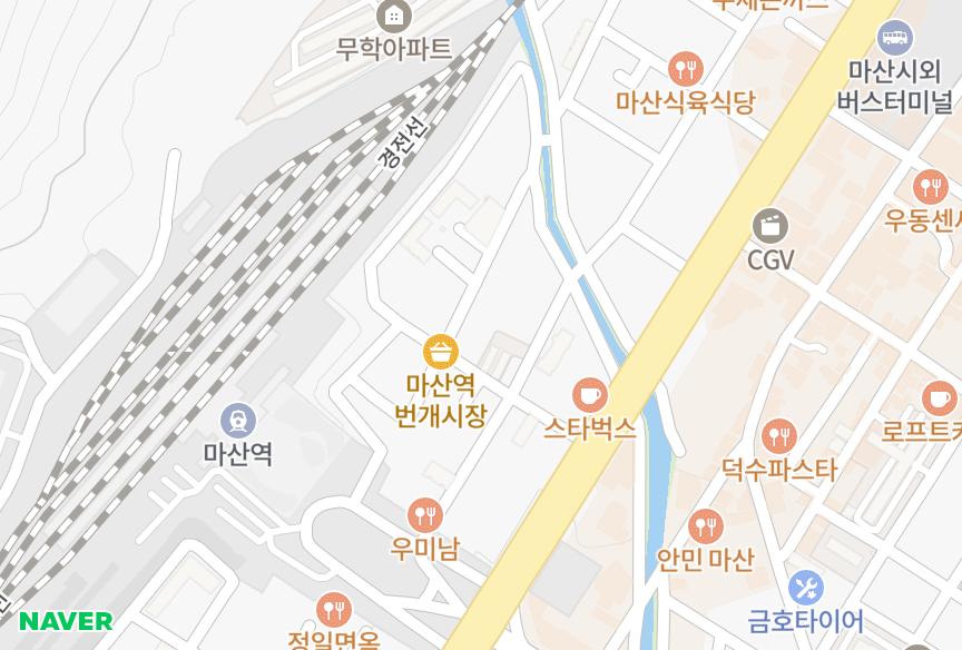 경상남도 창원시 마산회원구 석전동 다담웰빙필 위치·실거래 시세 지도