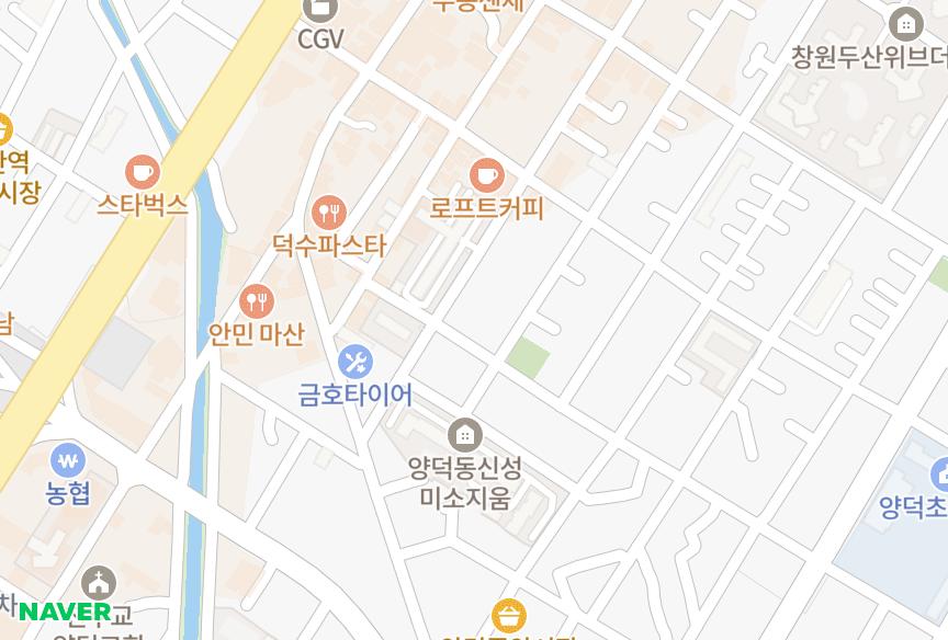 경상남도 창원시 마산회원구 양덕동 태양 위치·실거래 시세 지도