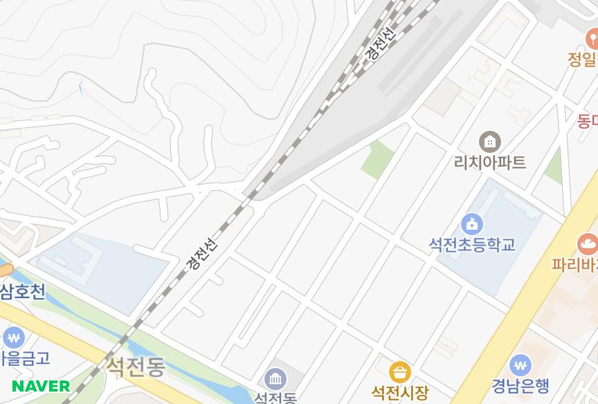 경상남도 창원시 마산회원구 석전동 우성 위치·실거래 시세 지도