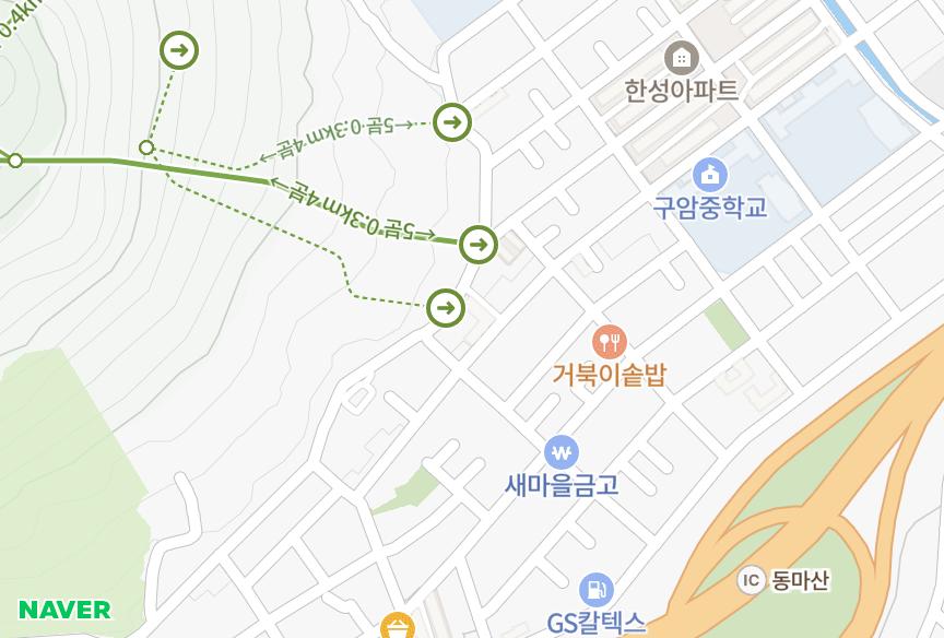 경상남도 창원시 마산회원구 구암동 한양 위치·실거래 시세 지도