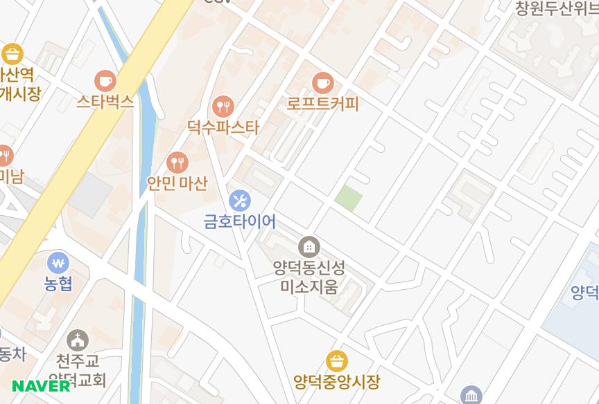 경상남도 창원시 마산회원구 양덕동 서광빌라 위치·실거래 시세 지도