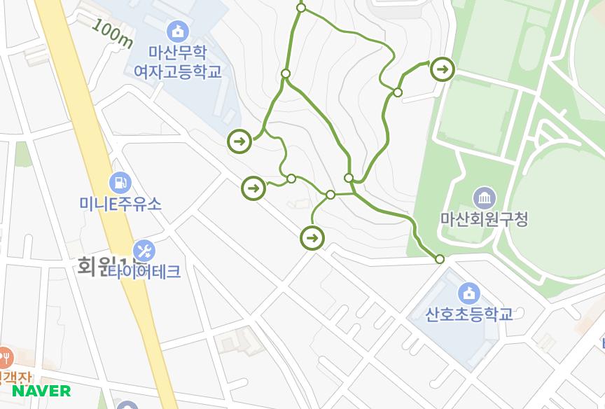 경상남도 창원시 마산회원구 회원동 용문지오피 위치·실거래 시세 지도