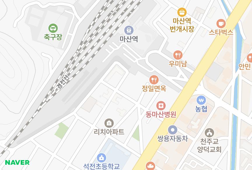 경상남도 창원시 마산회원구 석전동 고구려1차주상복합 위치·실거래 시세 지도