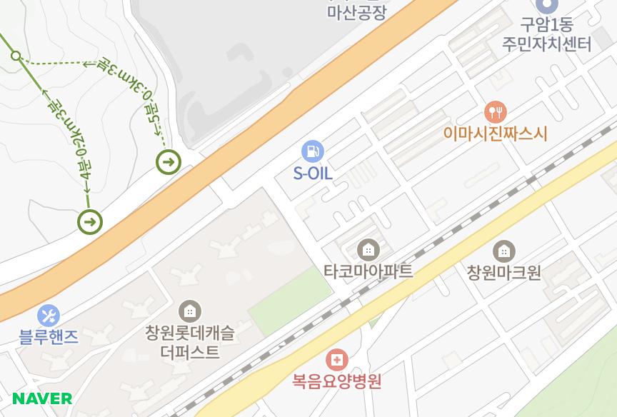 경상남도 창원시 마산회원구 구암동 은마 위치·실거래 시세 지도