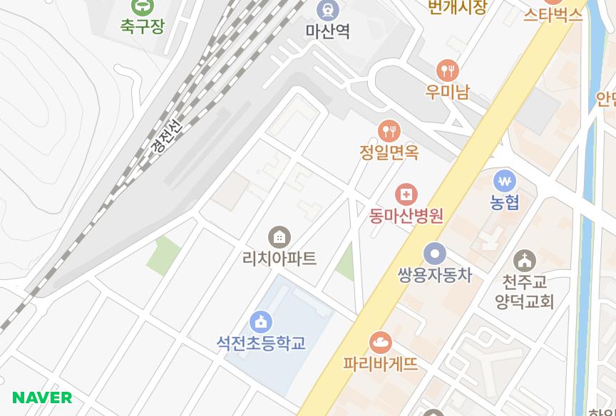 경상남도 창원시 마산회원구 석전동 보람아파트아름채 위치·실거래 시세 지도