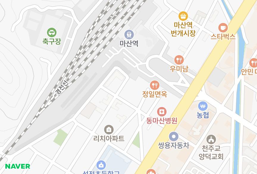 경상남도 창원시 마산회원구 석전동 수홍하이랜드 위치·실거래 시세 지도