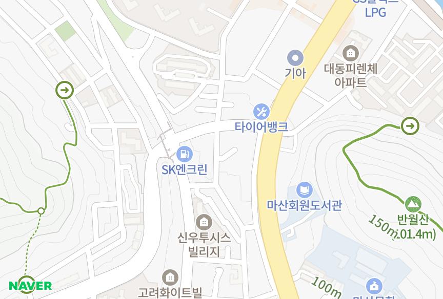 경상남도 창원시 마산회원구 회원동 삼광네스트 위치·실거래 시세 지도