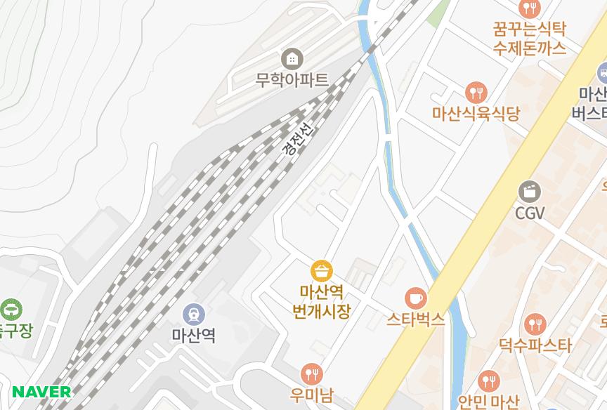 경상남도 창원시 마산회원구 석전동 부영국민주택 위치·실거래 시세 지도