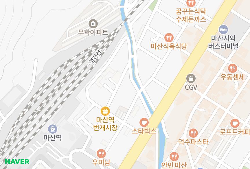경상남도 창원시 마산회원구 석전동 신대림하이트빌 위치·실거래 시세 지도