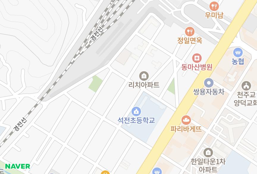 경상남도 창원시 마산회원구 석전동 대창빌라 위치·실거래 시세 지도