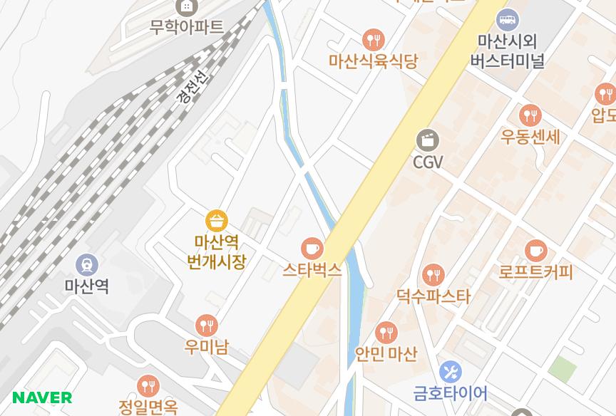 경상남도 창원시 마산회원구 석전동 대주인터불고빌리지 위치·실거래 시세 지도