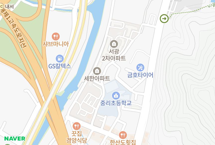 경상남도 창원시 마산회원구 내서읍 호계리 동명빌라 위치·실거래 시세 지도
