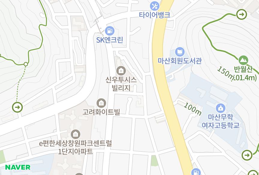 경상남도 창원시 마산회원구 회원동 원양토탈 위치·실거래 시세 지도