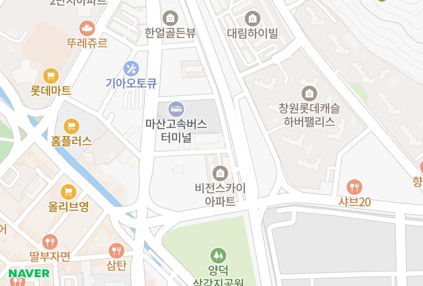 경상남도 창원시 마산회원구 양덕동 복지 위치·실거래 시세 지도
