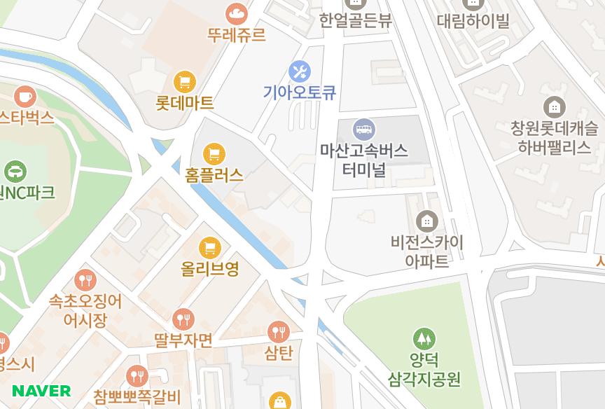 경상남도 창원시 마산회원구 양덕동 킹스타운 위치·실거래 시세 지도