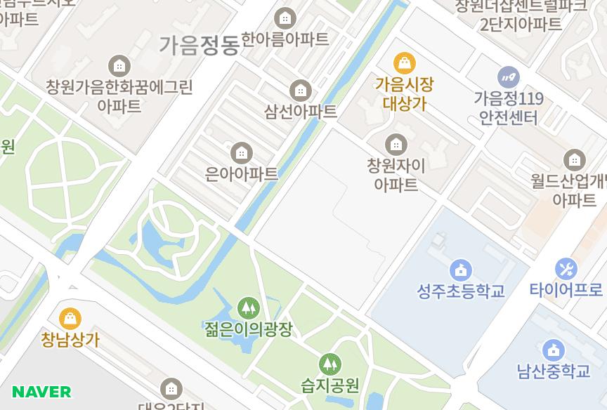 경상남도 창원시 성산구 가음동 세방전지 위치·실거래 시세 지도