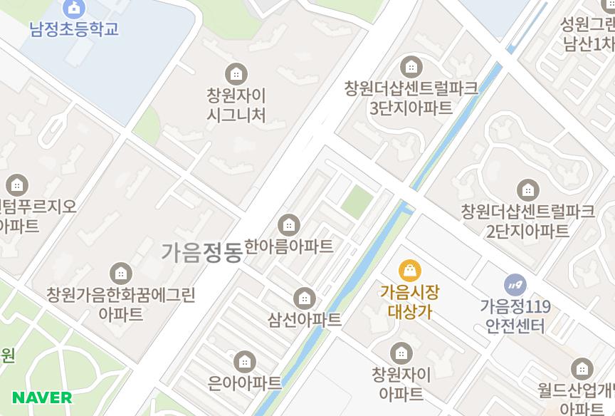 경상남도 창원시 성산구 가음동 형진한아름 위치·실거래 시세 지도