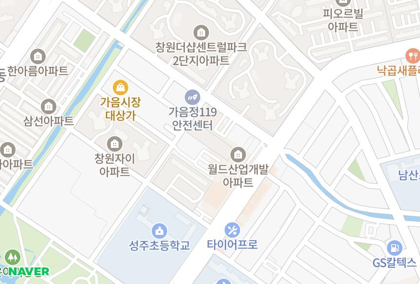 경상남도 창원시 성산구 가음동 대도 위치·실거래 시세 지도
