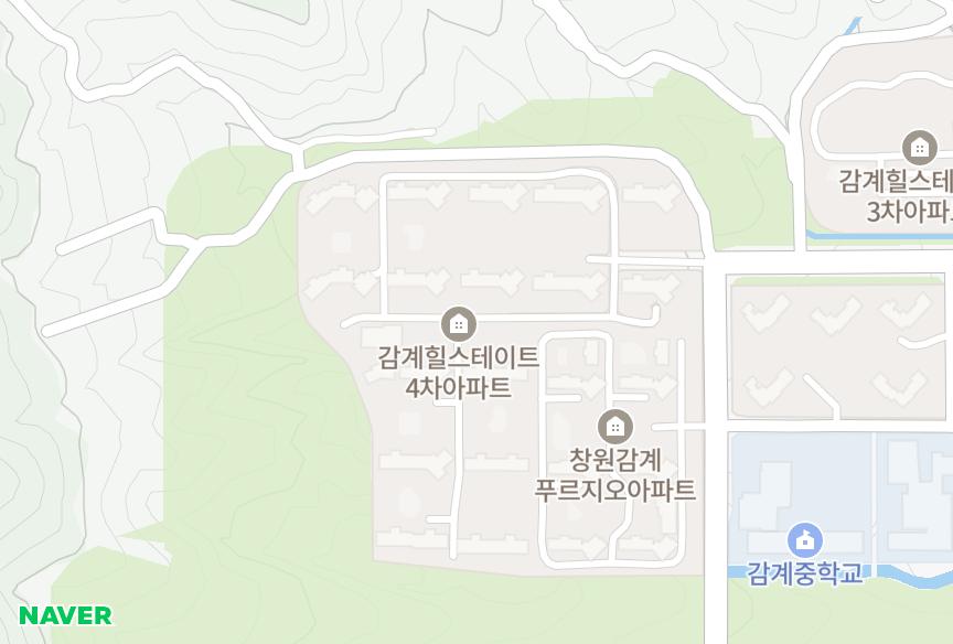 경상남도 창원시 의창구 북면 감계리 창원감계힐스테이트4차 위치·실거래 시세 지도