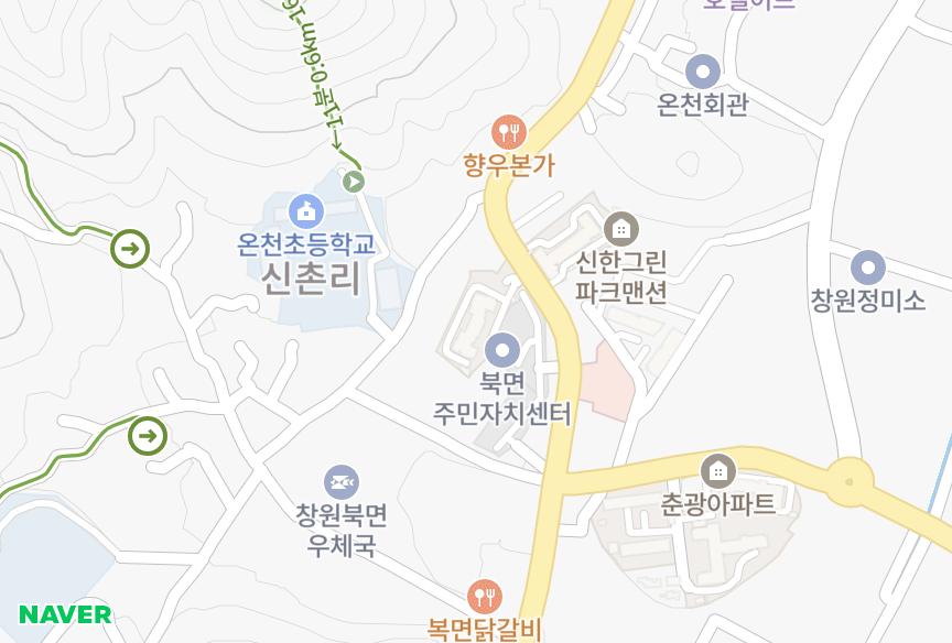 경상남도 창원시 의창구 북면 신촌리 신한2차 위치·실거래 시세 지도