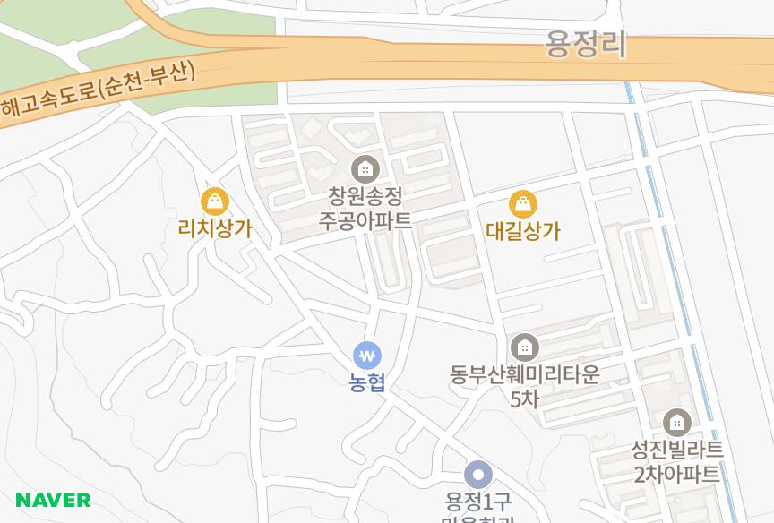 경상남도 창원시 의창구 동읍 송정리 동부산4차 위치·실거래 시세 지도