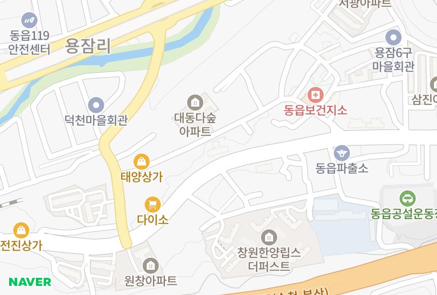 경상남도 창원시 의창구 동읍 용잠리 춘광상가맨션3차 위치·실거래 시세 지도