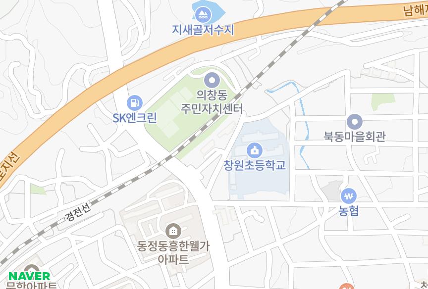 경상남도 창원시 의창구 동정동 팔도그린 위치·실거래 시세 지도