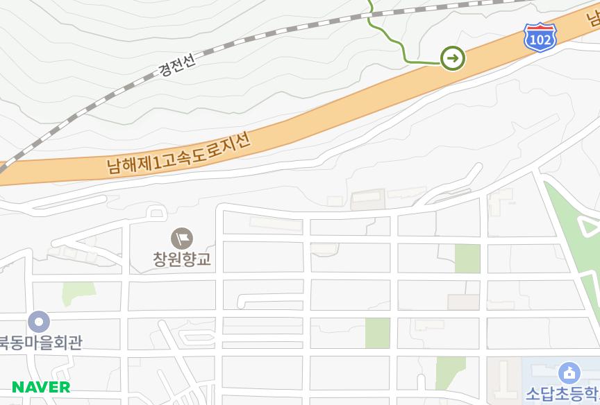 경상남도 창원시 의창구 소답동 중산그린빌라 위치·실거래 시세 지도