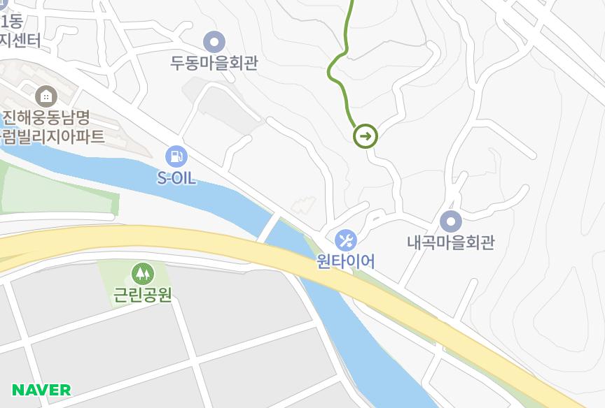 경상남도 창원시 진해구 마천동 한결예다움 위치·실거래 시세 지도