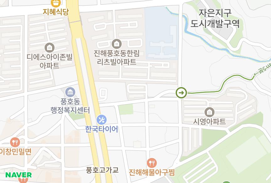 경상남도 창원시 진해구 풍호동 녹수 위치·실거래 시세 지도
