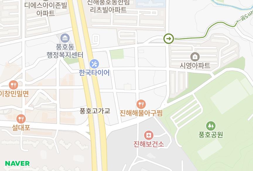 경상남도 창원시 진해구 풍호동 금화골든뷰 위치·실거래 시세 지도