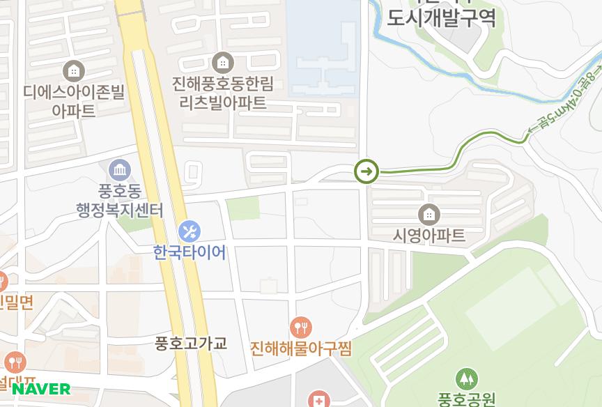 경상남도 창원시 진해구 풍호동 더아델리스 위치·실거래 시세 지도