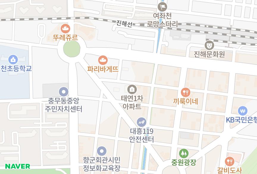경상남도 창원시 진해구 화천동 중앙 위치·실거래 시세 지도