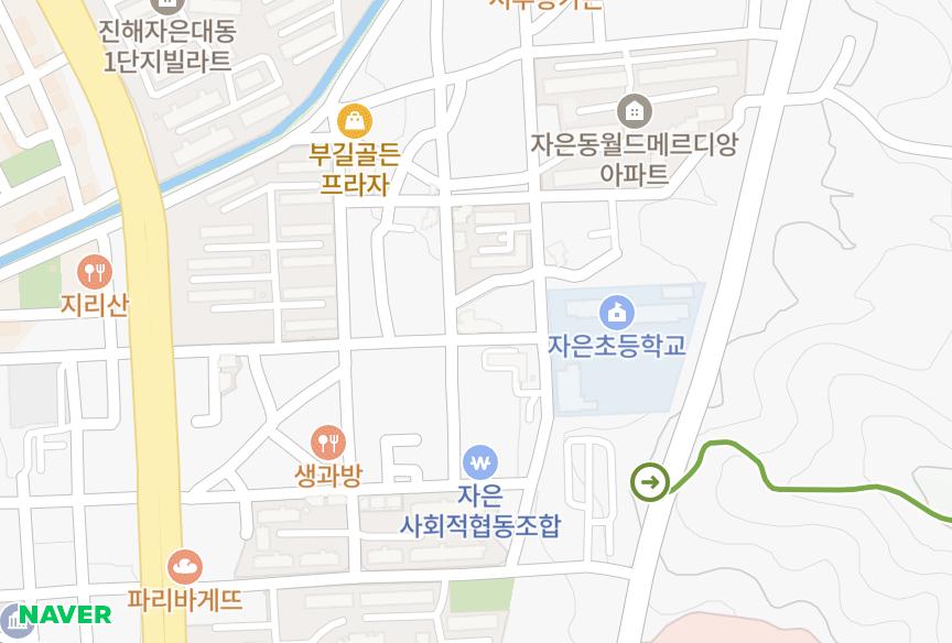 경상남도 창원시 진해구 자은동 케이제이사원 위치·실거래 시세 지도