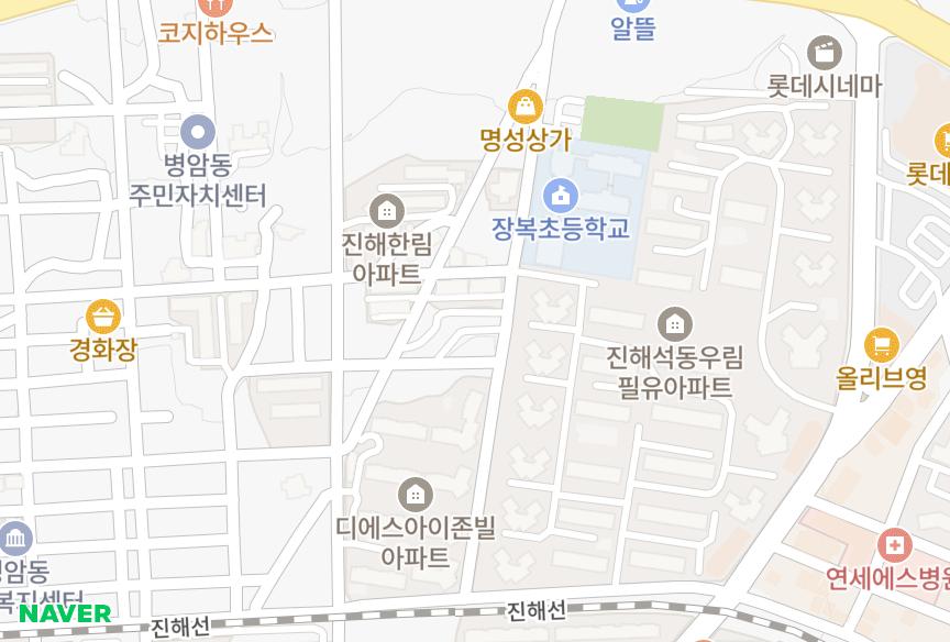 경상남도 창원시 진해구 이동 대풍맨션 위치·실거래 시세 지도