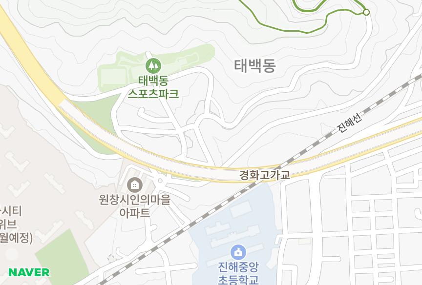 경상남도 창원시 진해구 태백동 경동빌라태백동1차 위치·실거래 시세 지도
