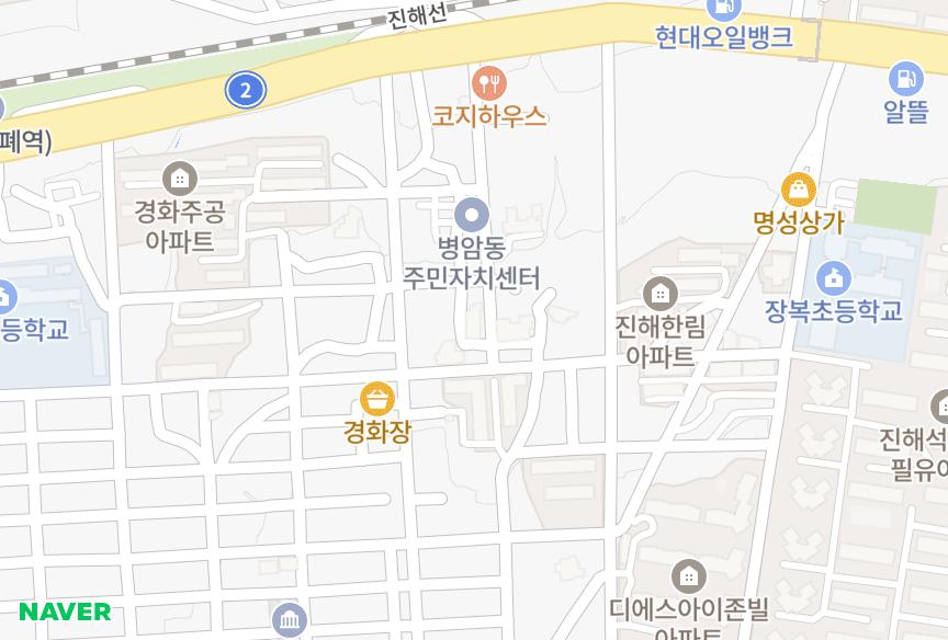 경상남도 창원시 진해구 경화동 보람더좋은큐브 위치·실거래 시세 지도