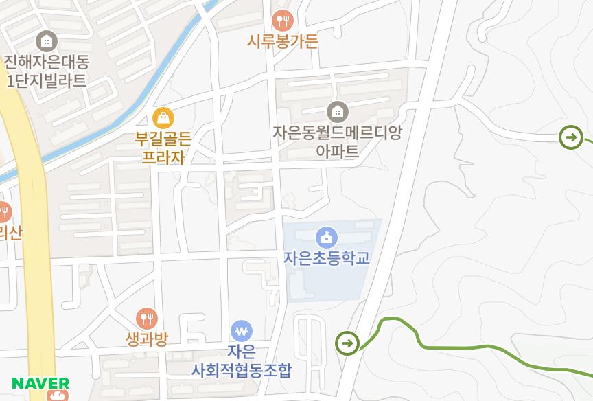 경상남도 창원시 진해구 자은동 로즈빌 위치·실거래 시세 지도