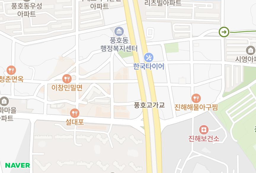 경상남도 창원시 진해구 풍호동 동진앤리치빌 위치·실거래 시세 지도
