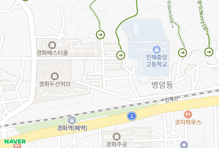 경상남도 창원시 진해구 경화동 대창빌라 위치·실거래 시세 지도