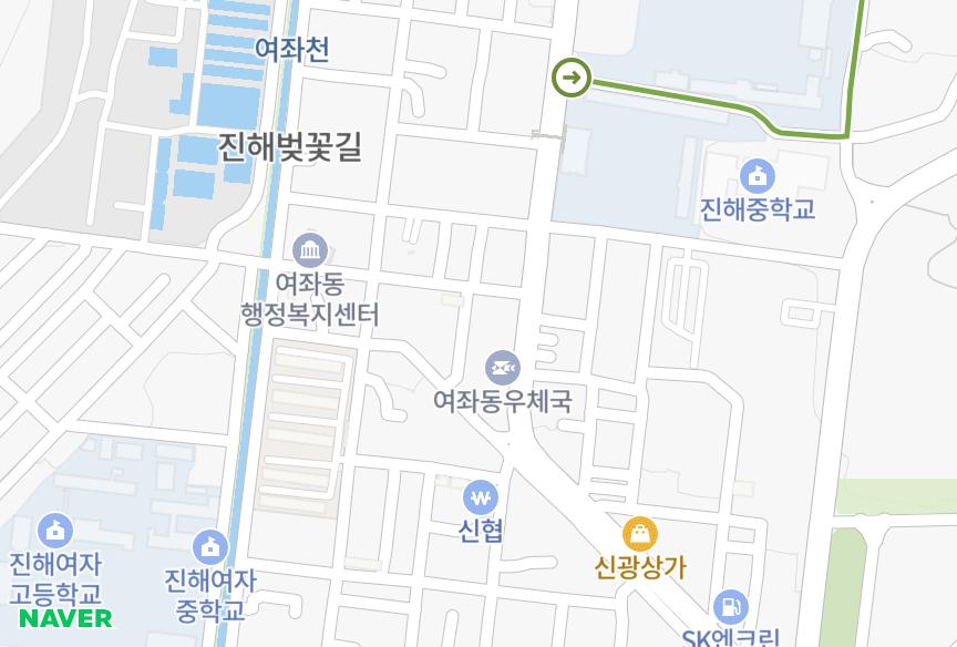 경상남도 창원시 진해구 여좌동 가든빌라 위치·실거래 시세 지도