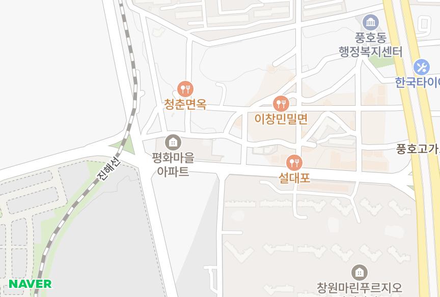 경상남도 창원시 진해구 풍호동 평화그린빌라 위치·실거래 시세 지도