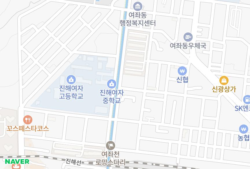 경상남도 창원시 진해구 여좌동 대진빌라 위치·실거래 시세 지도